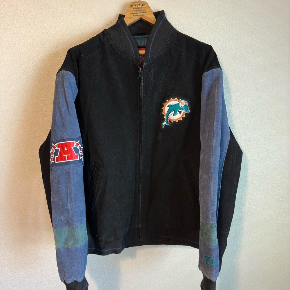 Vintage Miami Dolphins Leather Jacket